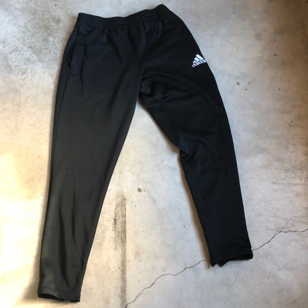 Adidas soccer/football tapered sweats Sz. M Black